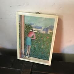 美品 ジャンピエール・カシニョール 人物画 壁飾り ポストカード大