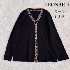 限定価格✨極美品　LEONARD 花柄カットソー　モダン　ボタニカル　日本製　L 極美品】レオナールスポーツ カットソー 総柄 花柄 L〜XL 相当