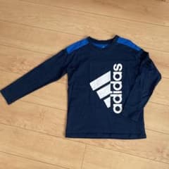 adidas キッズ 長袖カットソー ネイビーのサムネイル