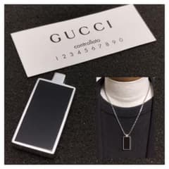 GUCCI オニキス ネックレス トップ シルバー 925 オールドグッチ GUCCI オニキス ネックレス トップ シルバー 925 オールドグッチ