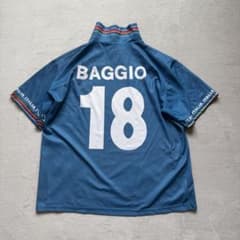 BAGGIO 18 イタリア ゲームシャツ 襟付き サッカーシャツ 90s系 - メルカリ