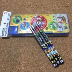 新品 スーパーマリオ 多機能ペンケース 両面開き 鉛筆5本セットのサムネイル
