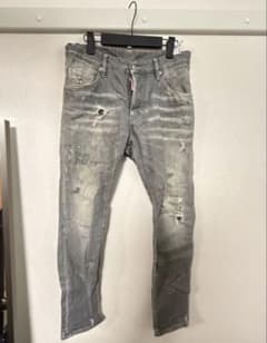 DSQUARED2 グレー スキニーデニム 46 - メルカリ