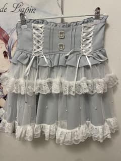 noemie ノエミー　バッグリボンチュールティアードスカパン　ブルー　サックスのサムネイル