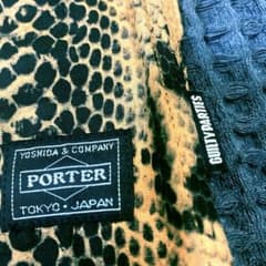 ワコマリア PORTER パイソン 巾着 オレンジ ブラウン 蛇柄 ポーター