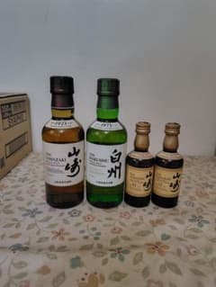 ウイスキー山崎と白州180ml✕1本づつ 山崎12年50ml✕2本 4本セット