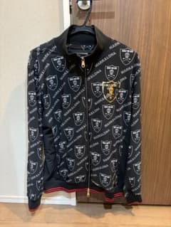 美品 キムタク着用 マークアンドロナ ジップアップ ブルゾン スカル 50