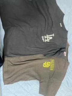 MLB/メジャーリーグベースボール 別注 ワッペン刺繍 半袖Tシャツ 2枚セットのサムネイル