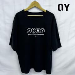 OY オーワイ半袖Tシャツ メンズ フリーブラック黒 プリントロゴ 美品