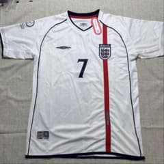 イングランド代表 7番BECKHAM 02日韓W杯 ユニフォーム Mサイズ - メルカリ