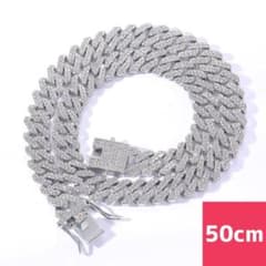 高級 マイアミキューバン 24mm 50cm ネックレス ブリンブリン　シルバー マイアミキューバン 1.1mm ブリンブリン シルバーネックレス 50cm 人気