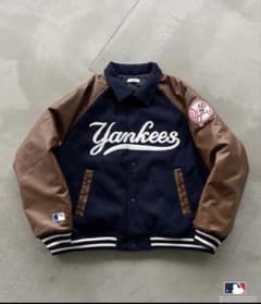 Perish Yankees スタジャン ネイビー/ブラウンのサムネイル
