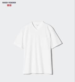 UNIQLO】エアリズムコットンVネックTシャツ Mサイズ/ロジャー