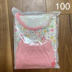 新品　未使用　ユニクロ　長袖パジャマ　ピンク　花柄　100のサムネイル
