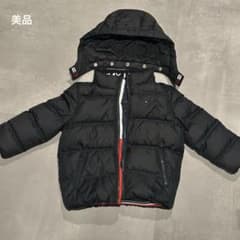 Tommy Hilfiger フード付きダウンジャケット 92cm 黒 - メルカリ