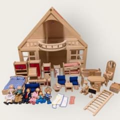 ボーネルンド マイドールハウス 木製 ドールハウス 人形 家具セット