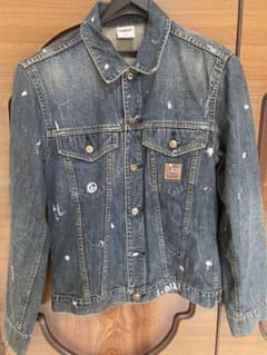 カーハート　ペイントデニムジャケット　レアのサムネイル