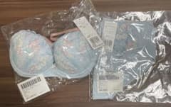 une nana cool ブラジャー＆ショーツセット 花柄 水色B75のサムネイル
