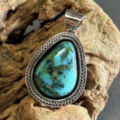 navajo インディアンジュエリー ターコイズ ペンダント シルバー製