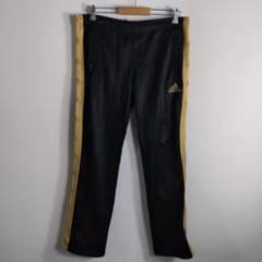 vintage★古着　パンツ ブラック ゴールド　00ｓ　ストリート　ロゴのサムネイル