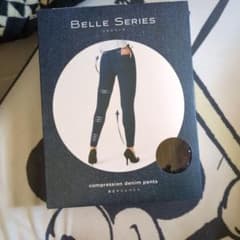 BELLE SERIES 着圧デニムパンツ ブラック Mのサムネイル