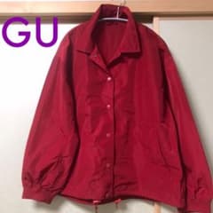 GU 赤 コーチジャケット ジャンパー Lサイズのサムネイル