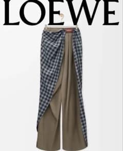 LOEWE ロエベ ドレープ トラウザーズ コットン＆ウール - メルカリ