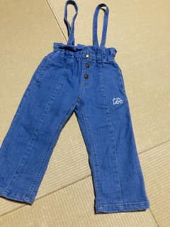 Lee サスペンダー付きパンツ 95cm デニムブルーのサムネイル