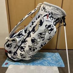 おまけ付き　New Balance ゴルフキャディバッグ ボストンテリアのサムネイル