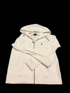 polo ralph lauren パーカー ホワイト swag drip ラルフローレン ジップパーカー swag drip Clean fit - メルカリ