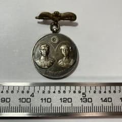 東宮殿下御成婚記念 昭和天皇 皇太子 大正十三年 1924 銀 メダル