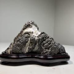 T*n様 黒白石 山形 水石 木製台座付き 黒白山形水石 木製台座付き - メルカリ