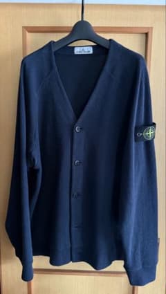 STONE ISLAND リブニット カーディガン ネイビーのサムネイル