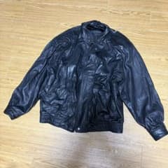 本革 ブラック レザージャケット メンズ レディース オーバーサイズのサムネイル