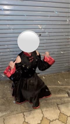チャイナドレス コスプレ衣装 ブラック レッドのサムネイル