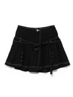 Kika button mini skirt blackのサムネイル