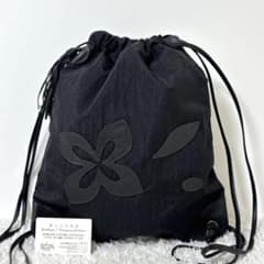 極美品】 イビザ ナップサック リュック 巾着 レザーパッチ ナイロン