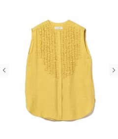Demi-Luxe BEAMS レーヨンリネン フリルシャツ 36のサムネイル