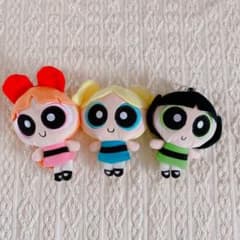 파워 퍼프 걸즈 이치 반 쿠지 B상 인형 장난감 열쇠 고리 파와 퍼프 버블스