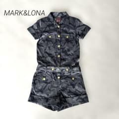 美品 希少✨MARK&LONA 【洗える】半袖 オールインワン ワンピース 迷彩 美品 希少✨MARK&LONA 【洗える】半袖 オールインワン ワンピース 迷彩