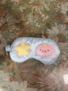 ぶたと星のぬいぐるみアイマスク ライトブルー 安眠のサムネイル