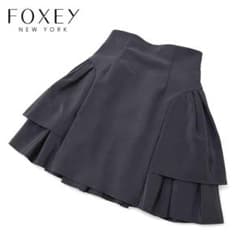 FOXEY NEW YORK フレアスカート グレー 系 38 極美品 M - メルカリ