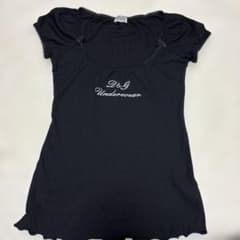 D&G Underwear ロゴプリントリブカットソー 半袖Tシャツ ブラックS