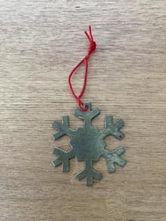 【新品】ブラス スノーオーナメント 真鍮 雪の結晶 飾り クリスマス 北欧のサムネイル