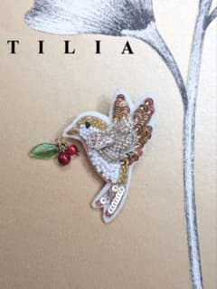 TILIA チリア 田川啓二 ブローチ 鳥 GOLD ビーズのサムネイル