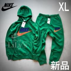 XLサイズ】NIKE上下セットアップ ロゴボア グリーン緑 ナイキ 新品未