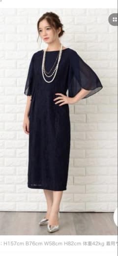 LACE LADIES シースルーフレア袖　花柄総レースフォーマルワンピースのサムネイル