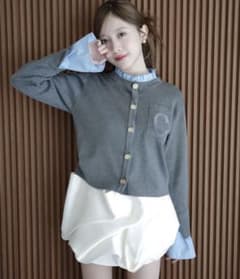 【美品】エイミーイストワール　Attached collar ニットジャケット Attached collar ニットジャケット エイミーイストワール - メルカリ