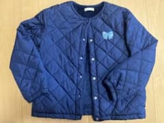 土日限定値下げ！！KP ニットプランナー 裏ボアキルティングジャケット 紺のサムネイル