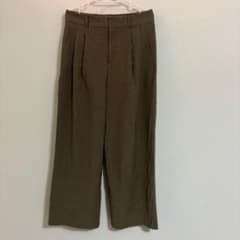 チェック柄 ワイドパンツ ブラウンのサムネイル